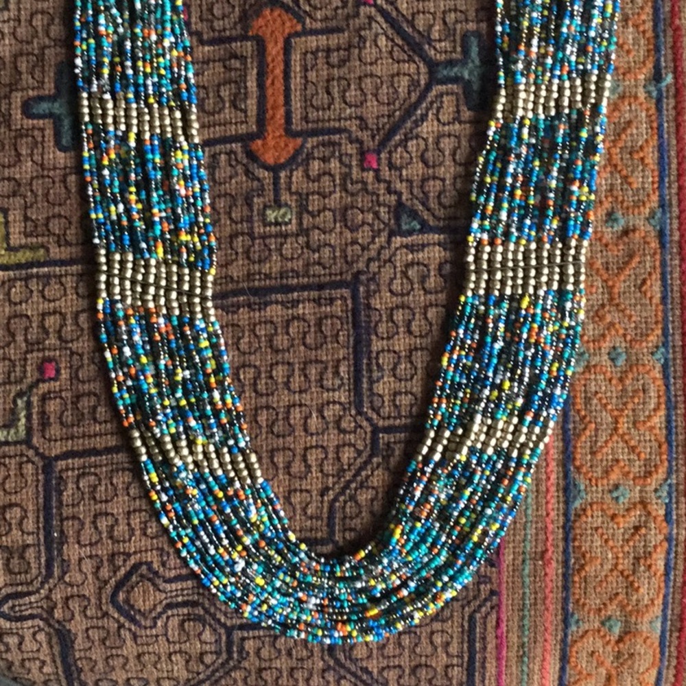 Boho turquoise jewelry lot - earrings and necklace