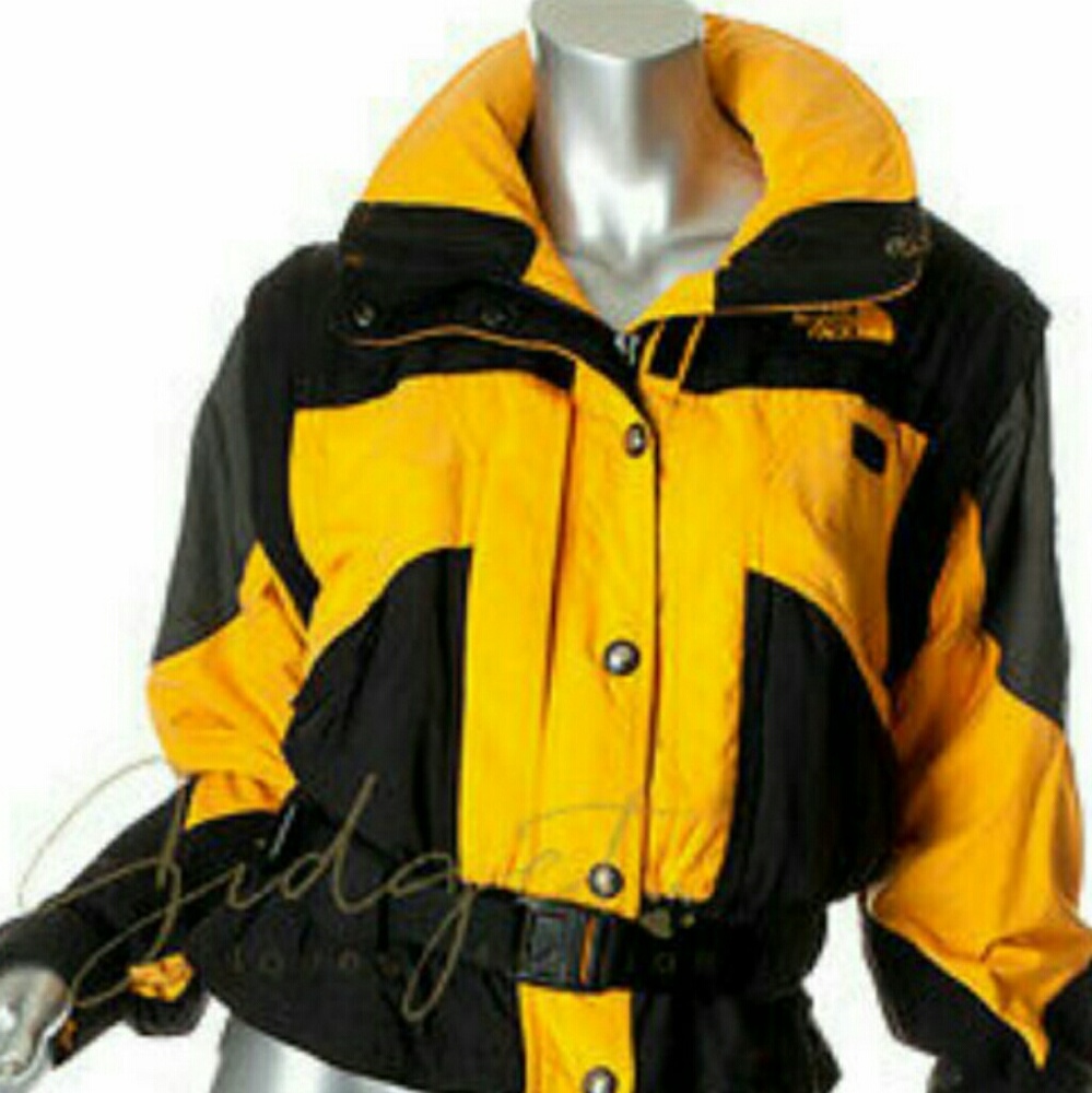 Yellow northface extreme jacket