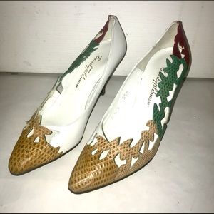 🦋Vintage Beverly Feldman Snakeskin Heels 7.5