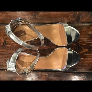 J Crew Womens Silver  Dress Shoe Heels