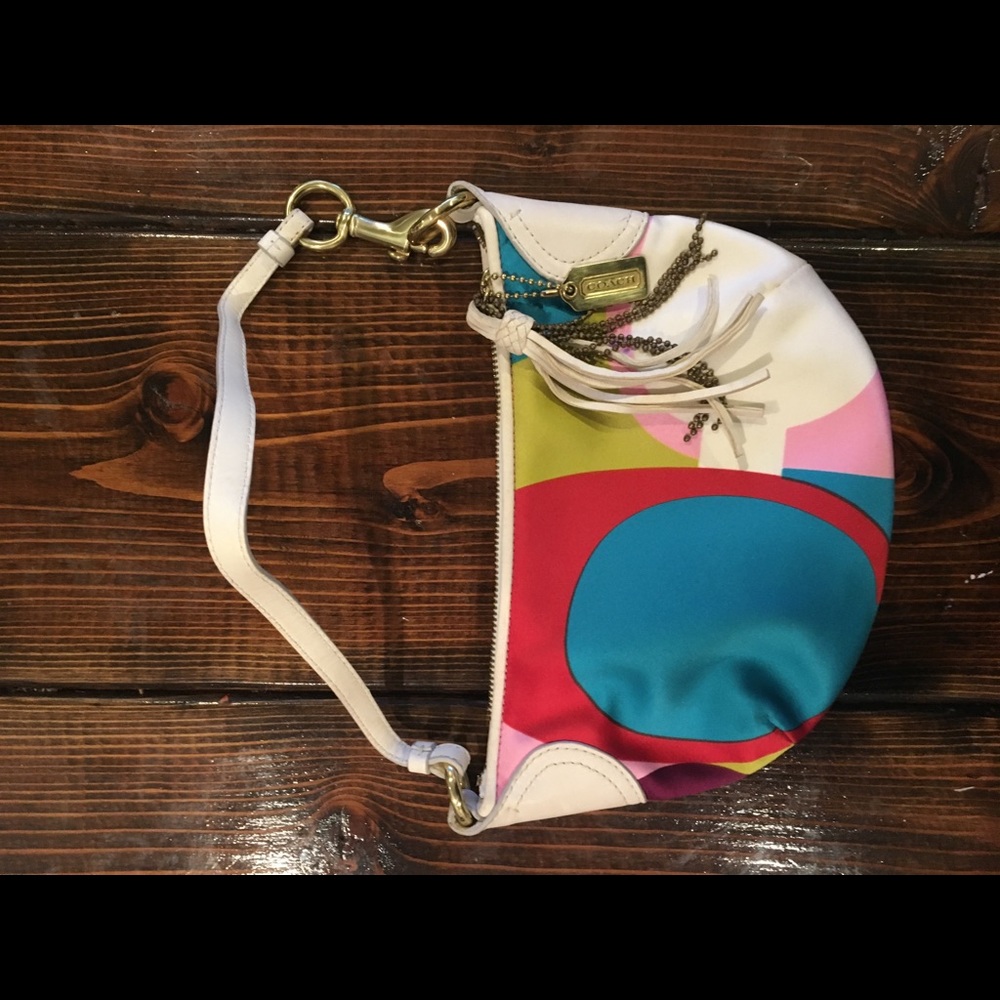 Coach Scarf Print Mini Evening Bag/Clutch