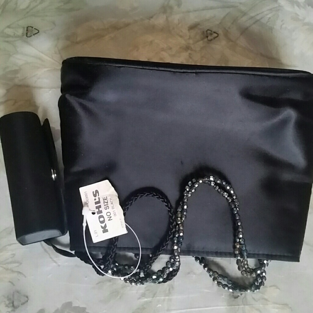 Kohl  nwt black party purse with black lipsticks h