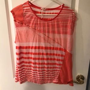 Orange and white shirt