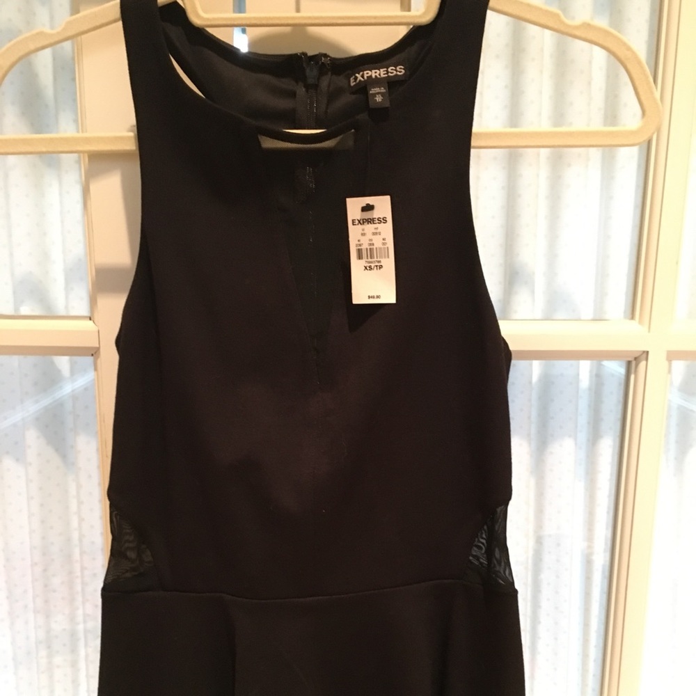 Black peplum tank