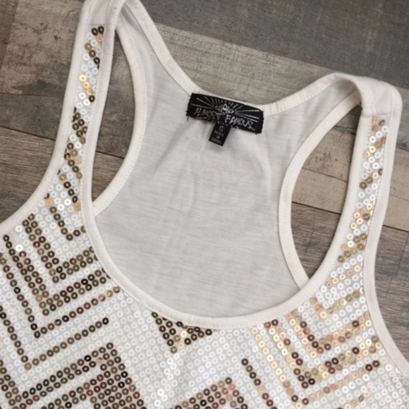 📸 Gorgeous Sequined Racerback Tank!!!!!!!!!! - Picture 2 of 4
