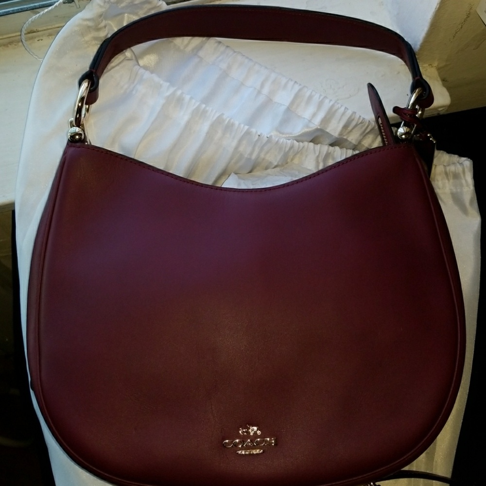 Burgundy Coach Purse - Picture 2 of 3