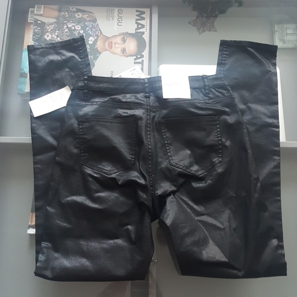 H&M Black shine super skinny stretch jeans - Picture 3 of 4