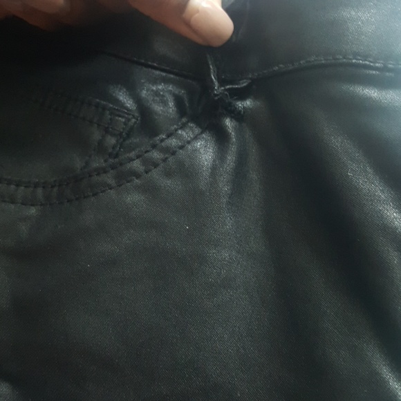 H&M Black shine super skinny stretch jeans - Picture 4 of 4