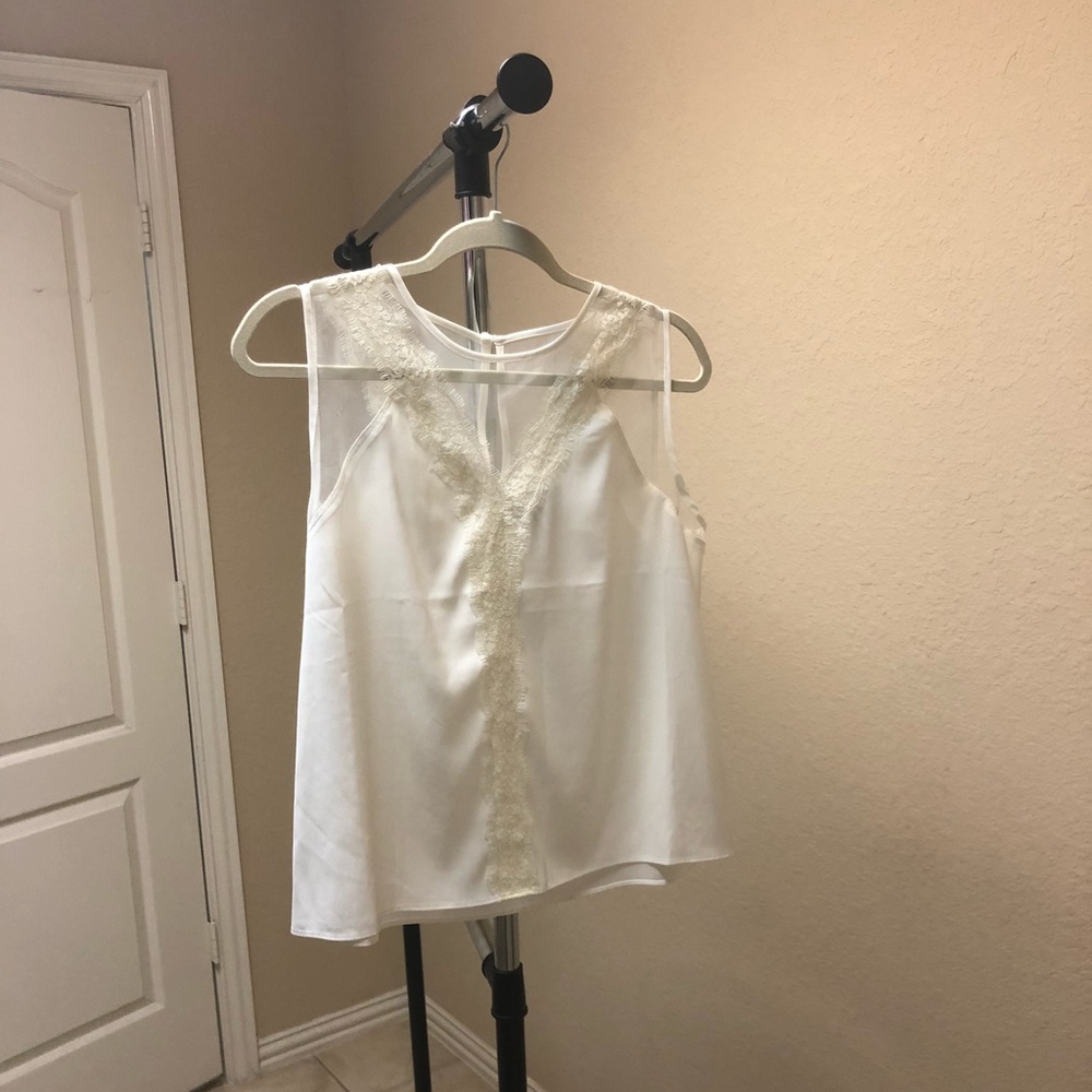 Express Cream lace top