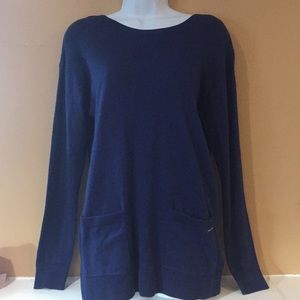 Michael KORS Prussian Blue Sweater Tunic SMALL