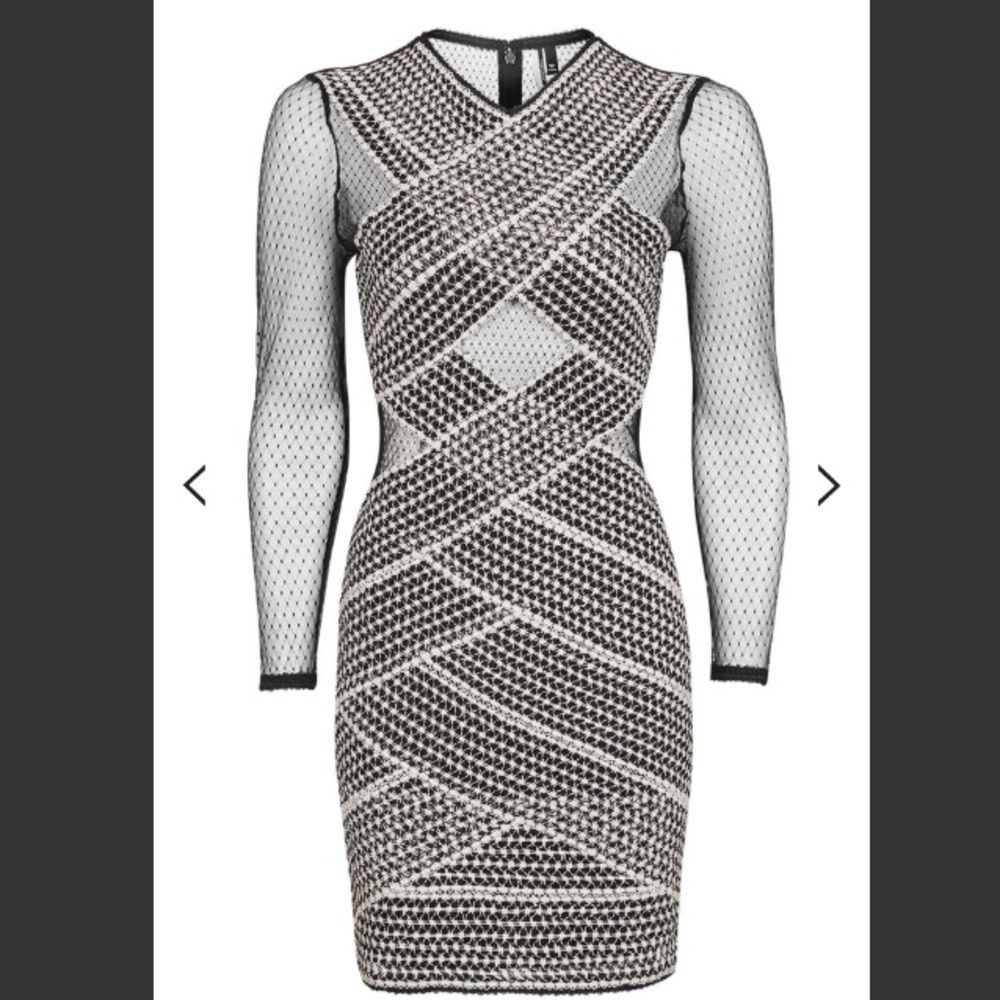 Topshop Mesh Bandage dress