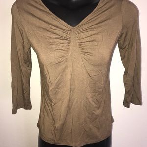 Comfy Ruched 3/4 Sleeve Butter Soft Shirt