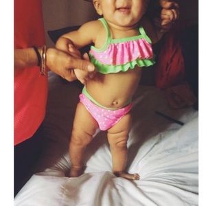 Girls 3-6 months watermelon bikini bathing suit