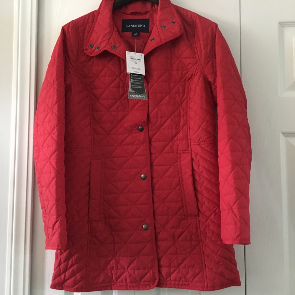 Lands End red jacket