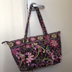Vera Bradley Miller Travel Tote in Purple Punch
