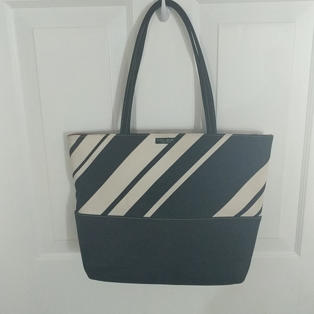 Kate Spade ♠️ Striped Tote w/ Dust Bag