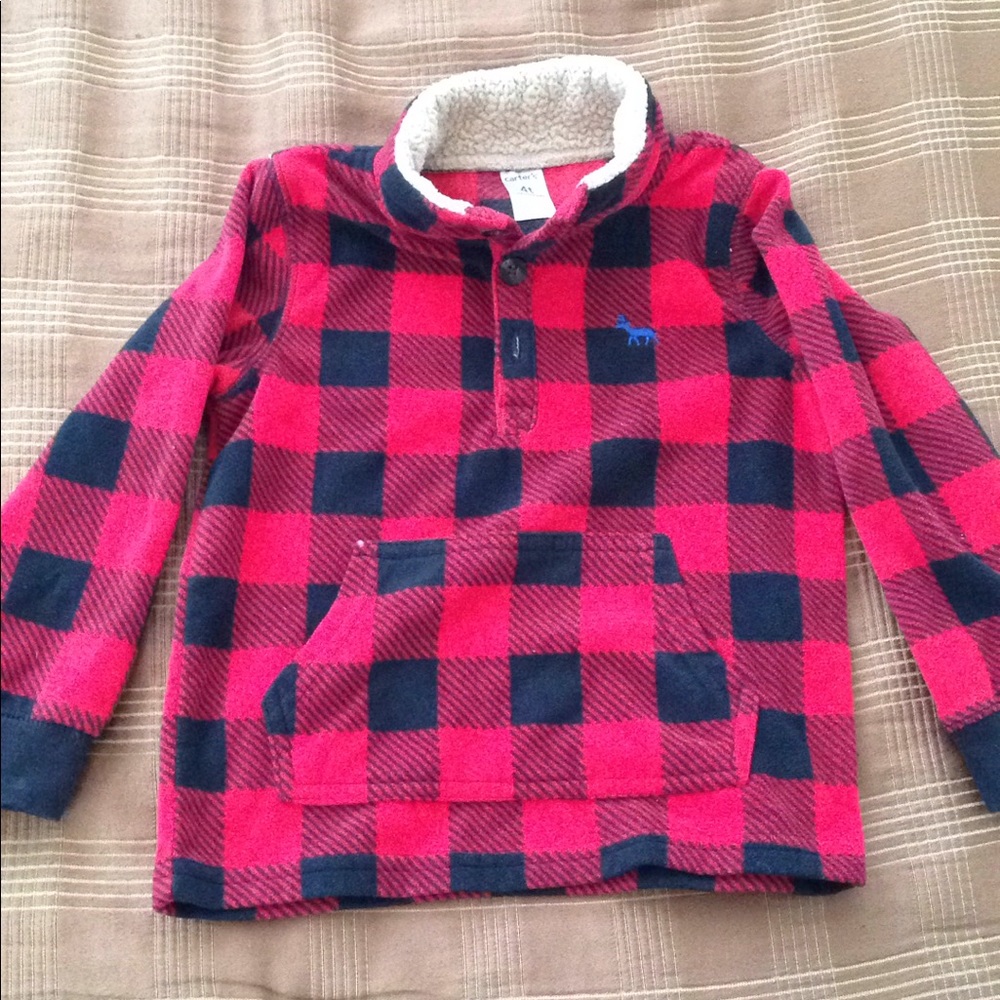 Carter's red and black pullover fleece