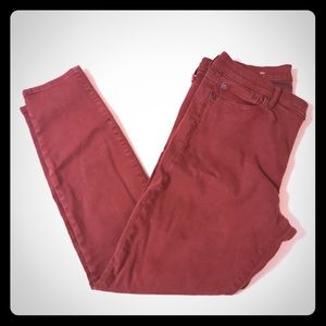 Maroon/red GAP skinny jeans 33R