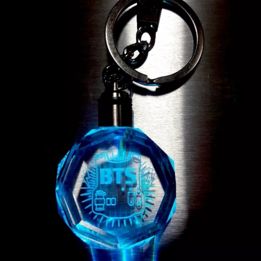 Kpop BTS Army Crystal Light Up Keychain - Picture 3 of 8