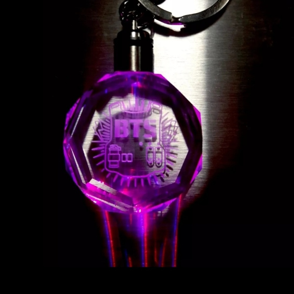 Kpop BTS Army Crystal Light Up Keychain - Picture 4 of 8