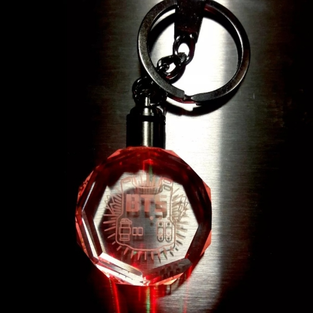 Kpop BTS Army Crystal Light Up Keychain - Picture 6 of 8