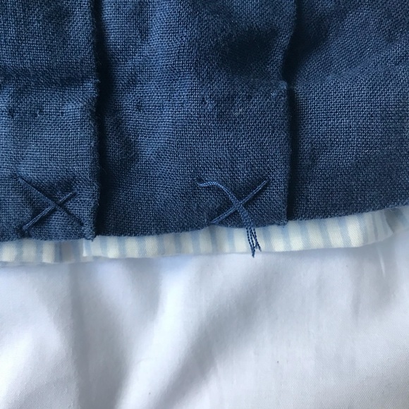 Navy Blue Linen Blazer - Picture 7 of 8