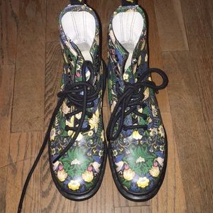 Floral Dr. Martens. Worn once.