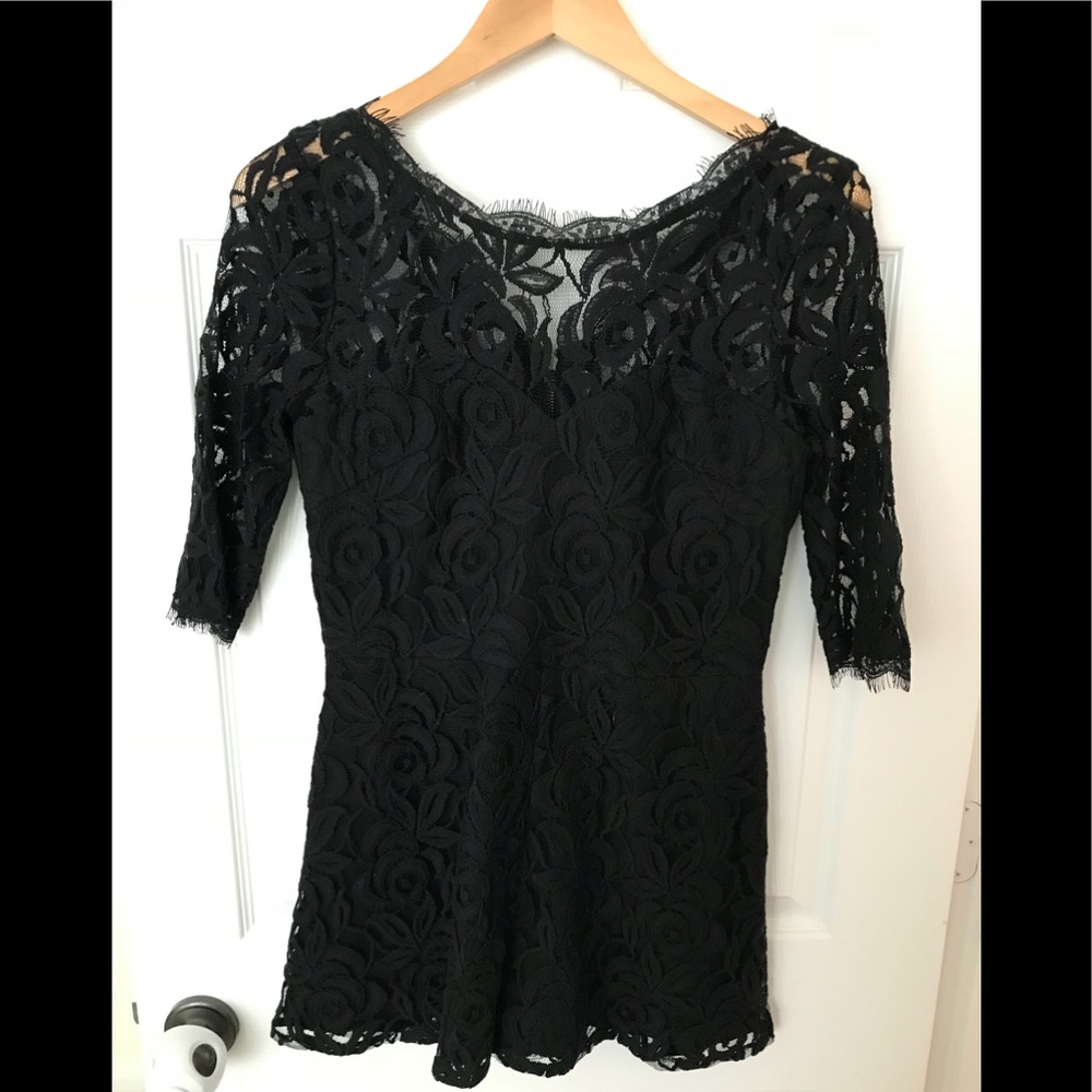 Black lace romper