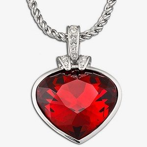 Swarovski Oceanic Light Siam Heart Necklace