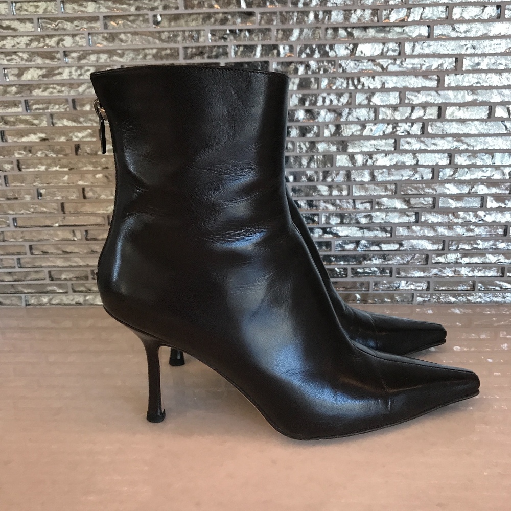 Jimmy Choo brown leather booties
