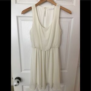 White chiffon dress