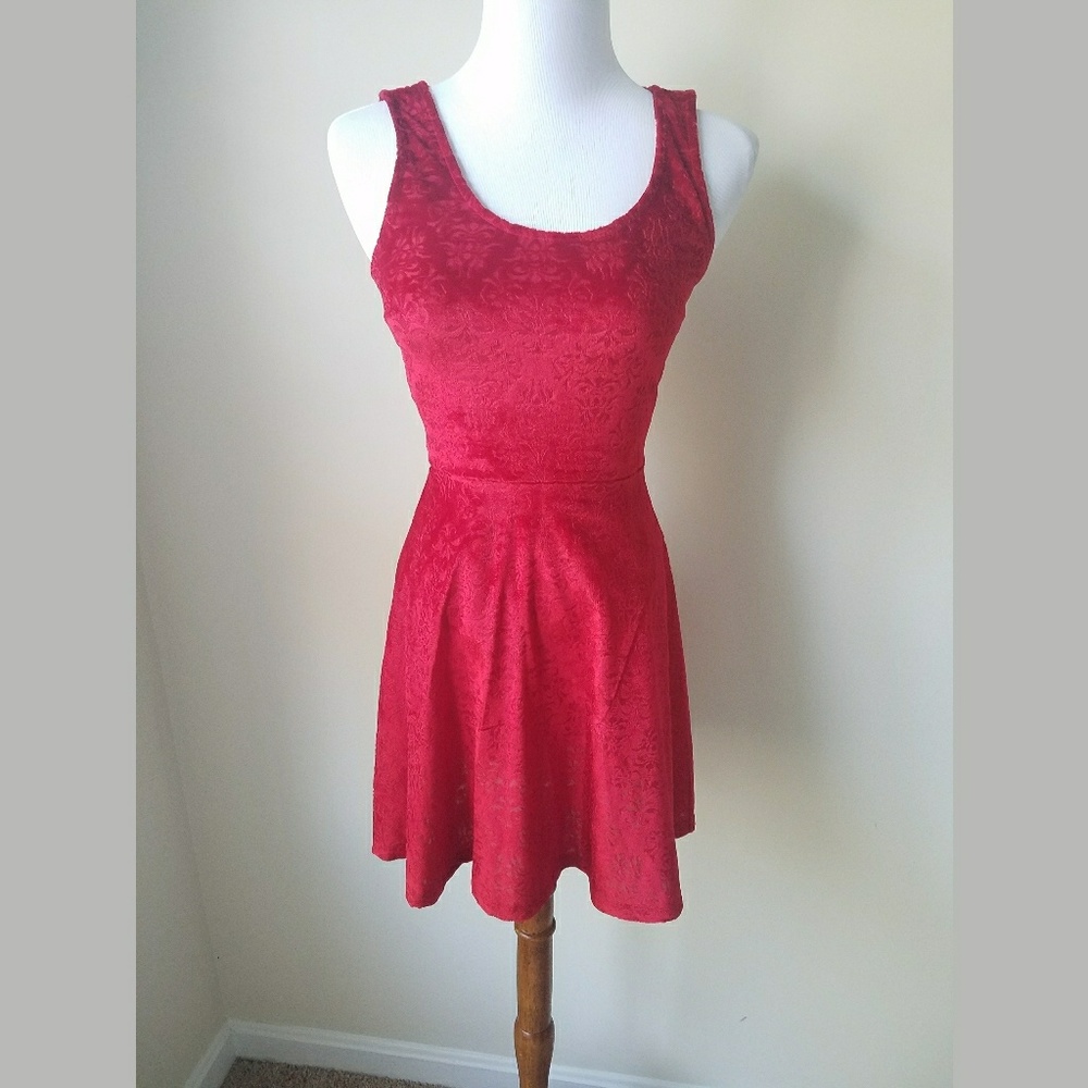 NWT Candie's burnout XS velvet skater dress