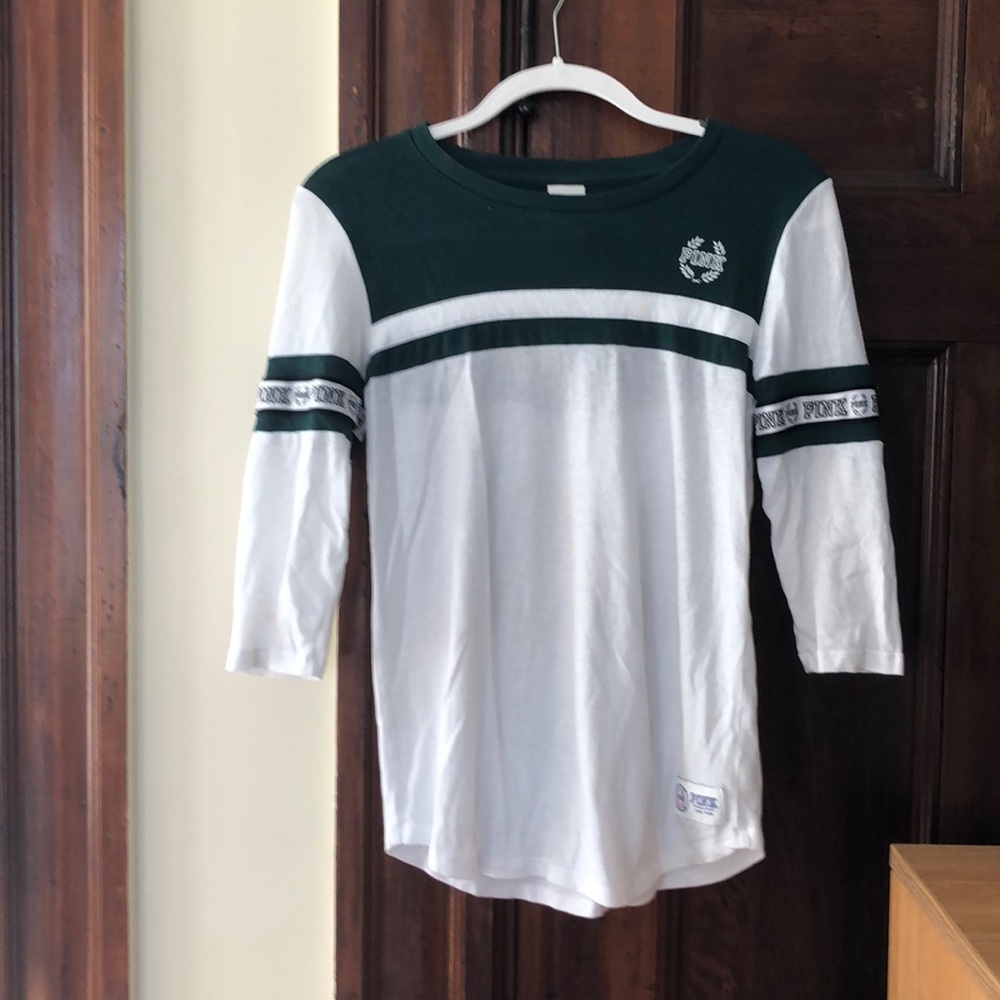 Green and white PINK shirt
