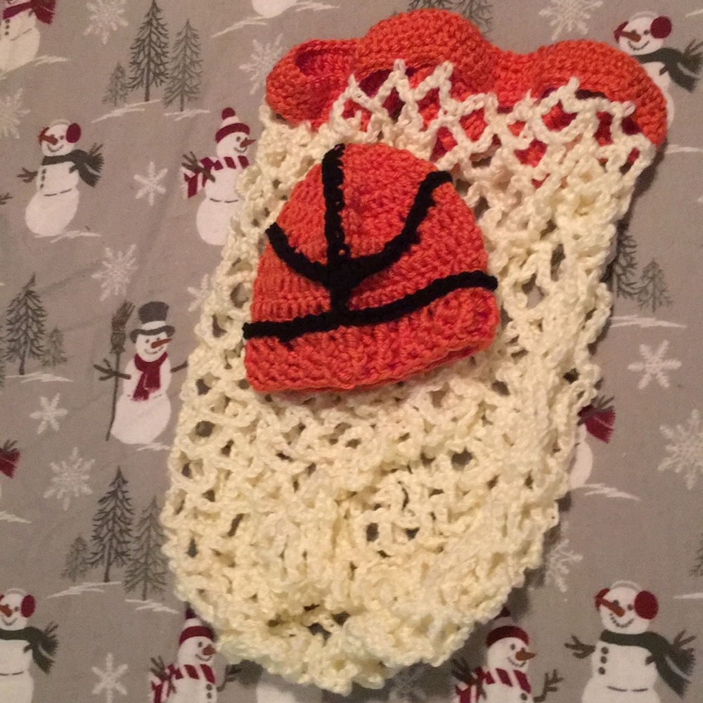 Basketball set Baby cocoon/wrap matching beanie