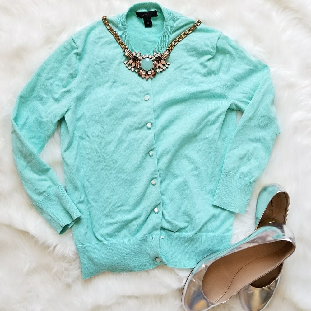 J.Crew Jackie Cardigan Mint size XS
