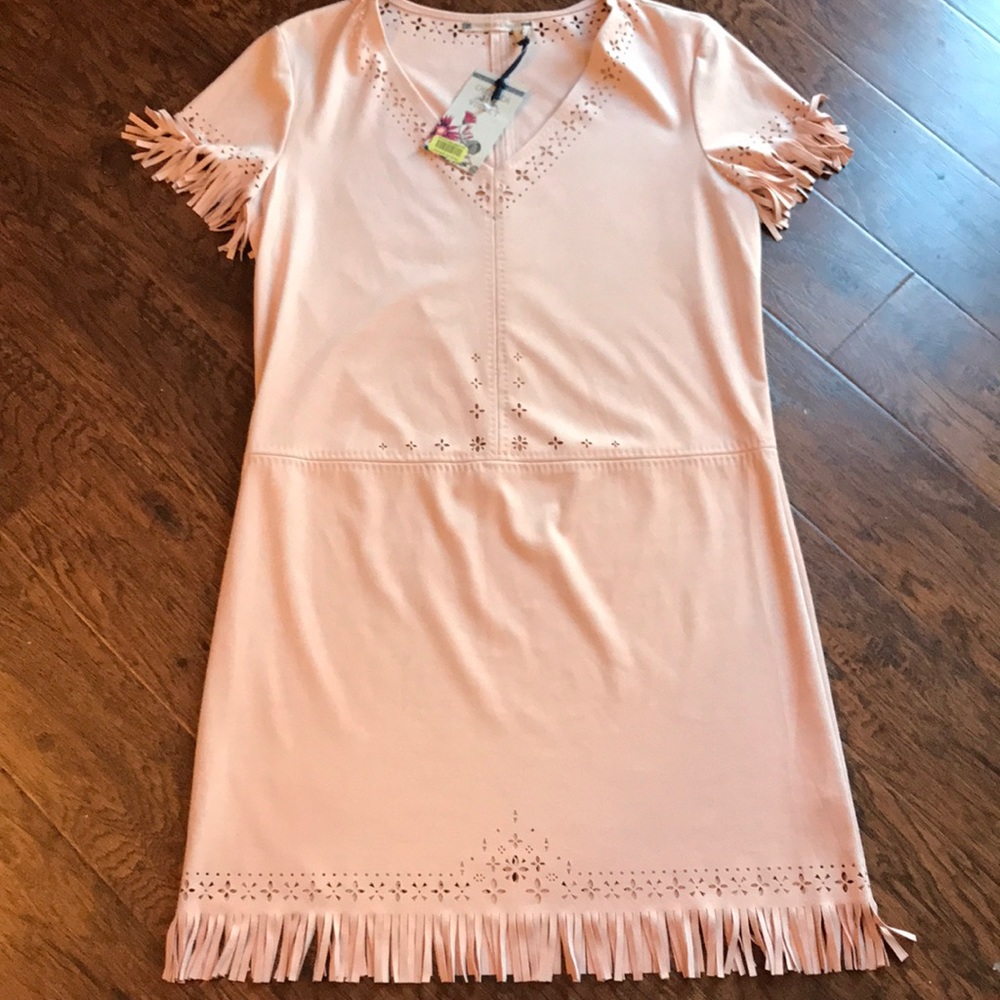 NWT Chelsea & Violet Suede Fringe Dress Size M