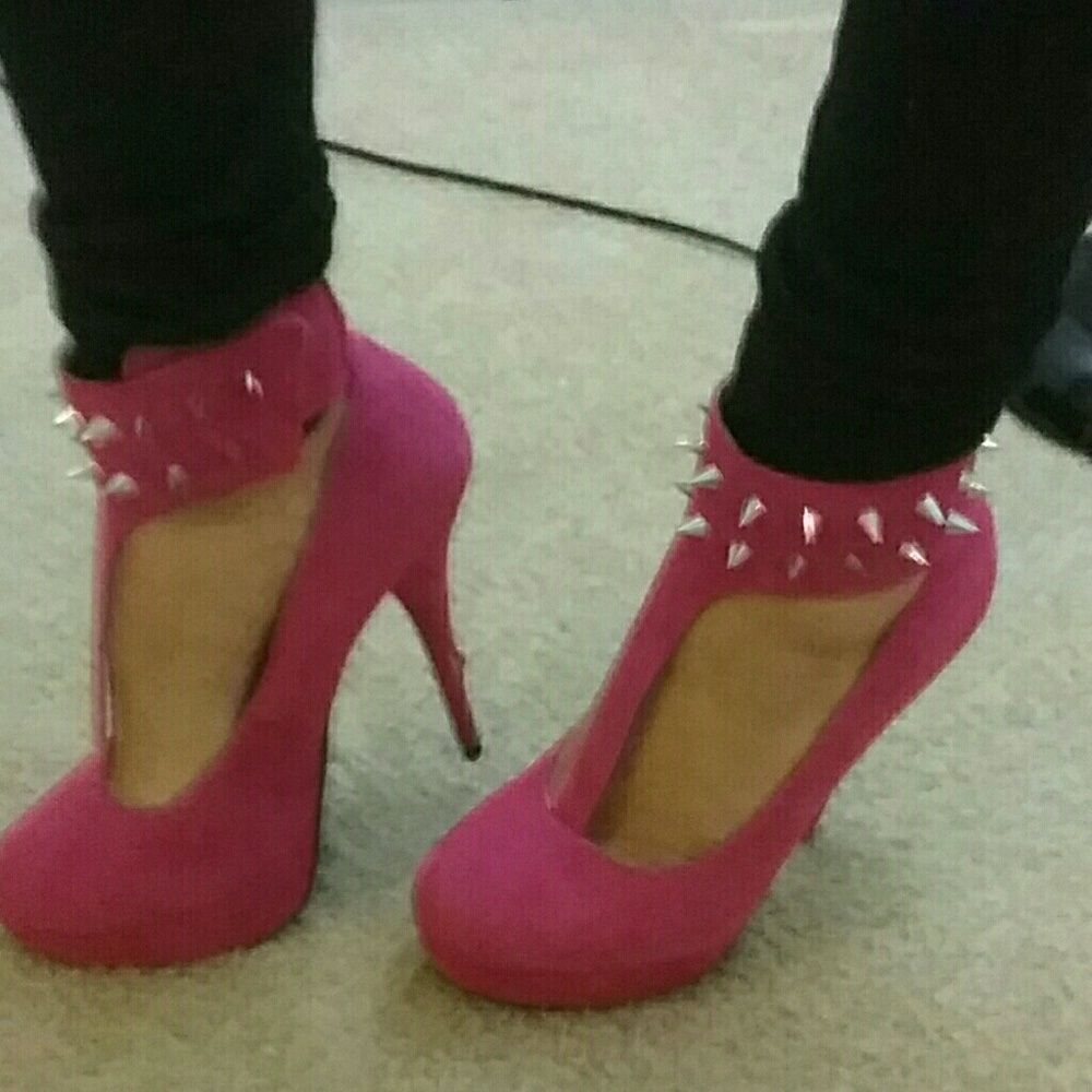 4 inch T-strap heels