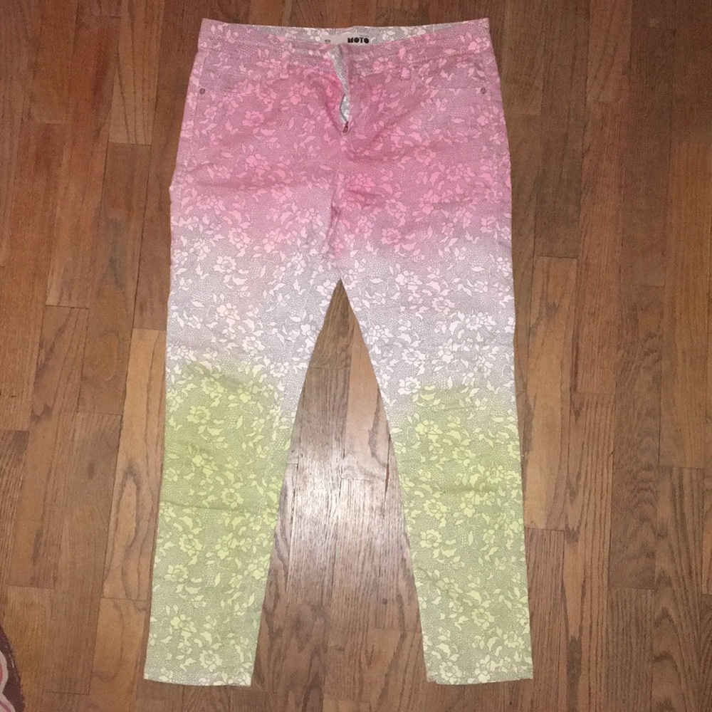 Topshop Ombré Capri Jeans
