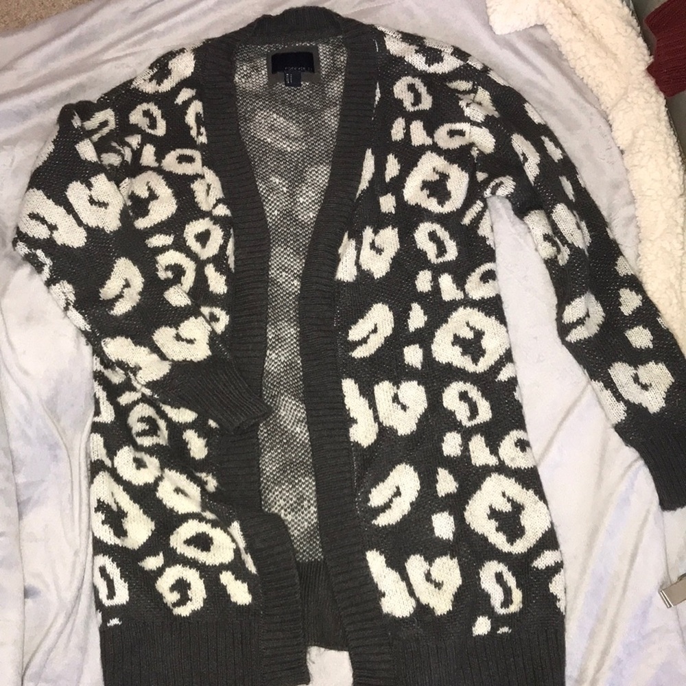 Cheetah print cardigan