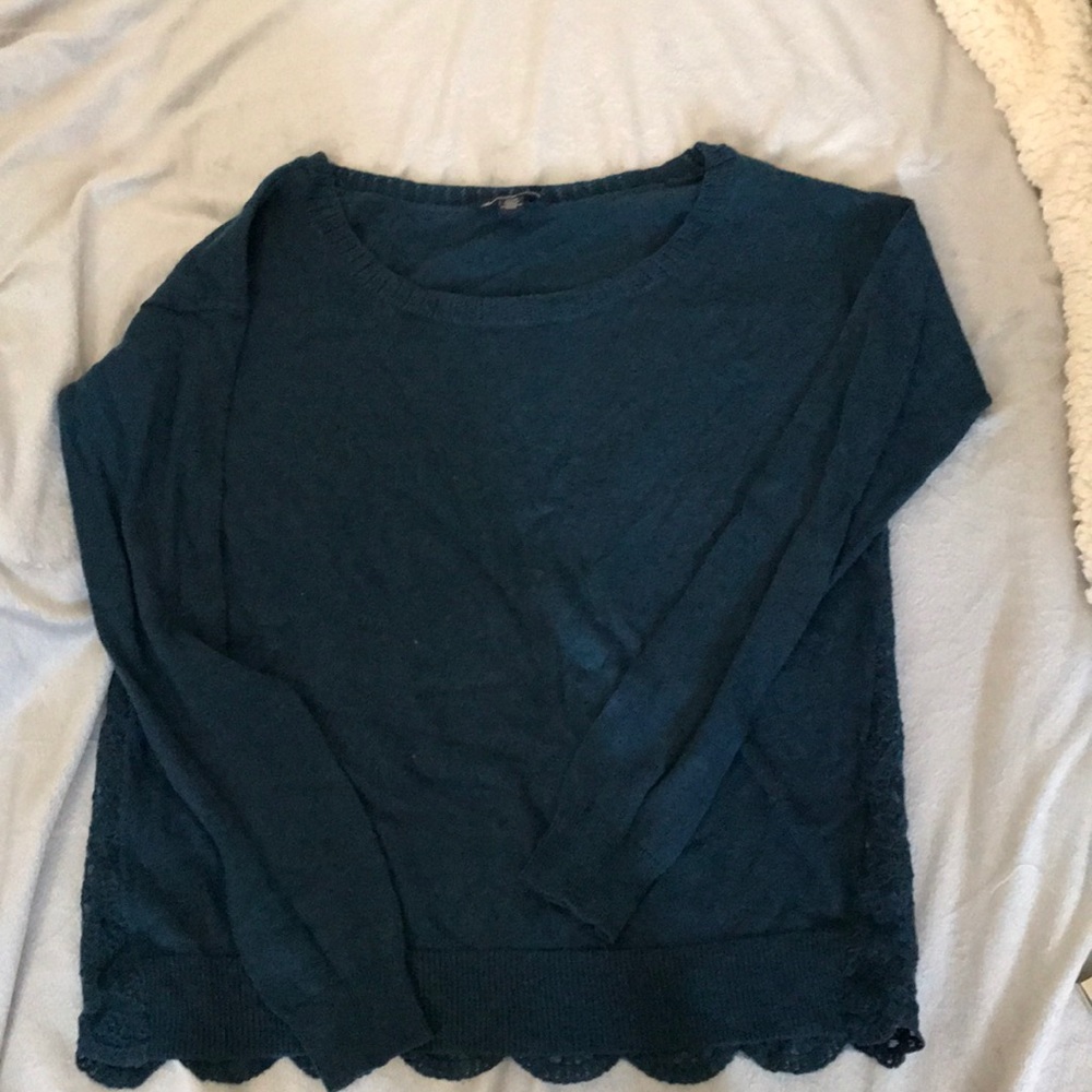 Teal crew sweater