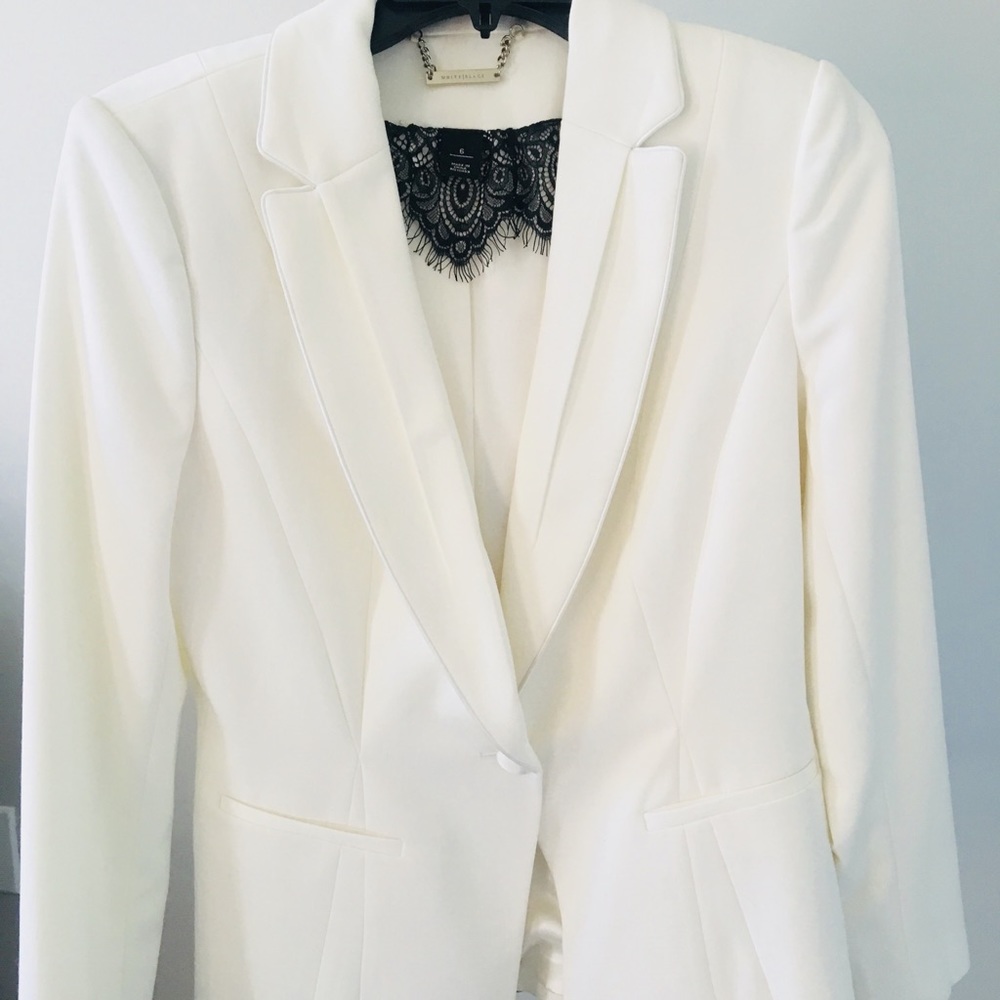 White House Black Market cream blazer