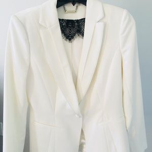 White House Black Market cream blazer
