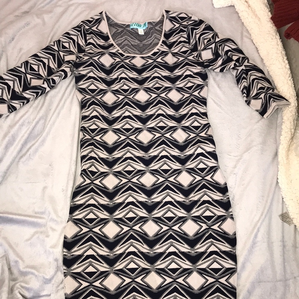 Pattern Sweater dress