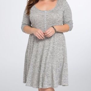 NWT Knit Henley Skater Dress