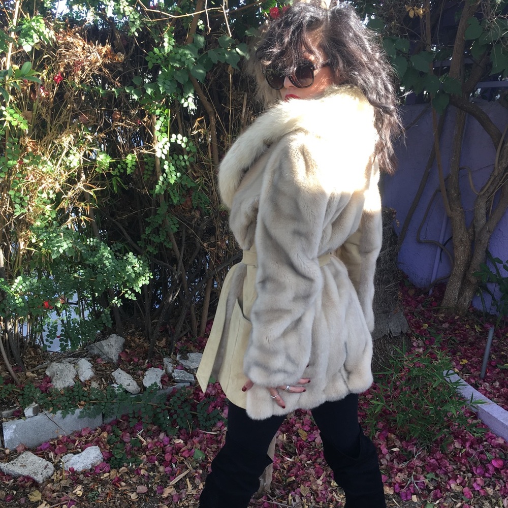 70s London Leathers Fur Coat
