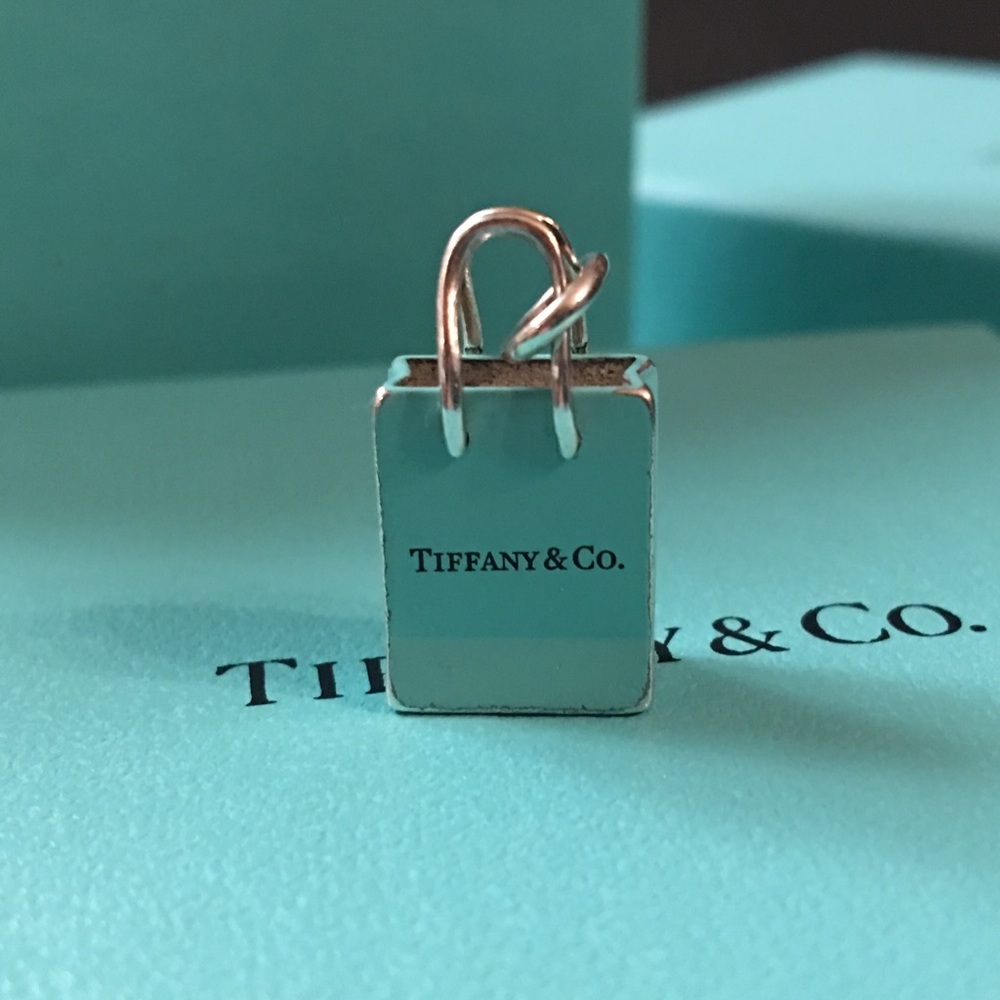 Tiffany co shopping bag charm