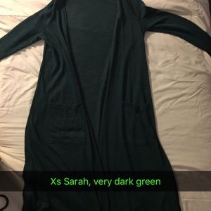 Lularoe Xs very dark green Sarah never worn