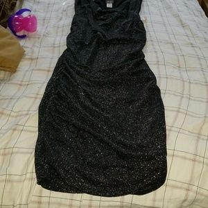 Beautiful black sparkling mid length dress