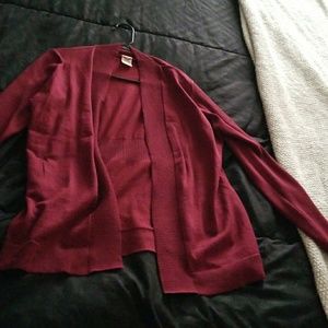 Dark red burgundy cardigan