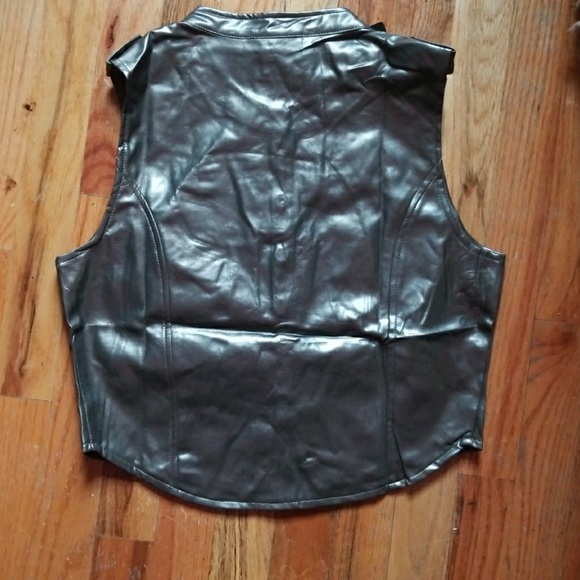 SOLD.gray leather jacket - Picture 2 of 3